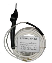 Heating cable with thermostat, flexible 1m. cold zone and 2m. hot zone