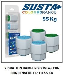Pads for outdoor unit of Air conditioner,  GREEN / BLUE up to 55 kg. 9898-034, set - 4 pcs. - 1 set