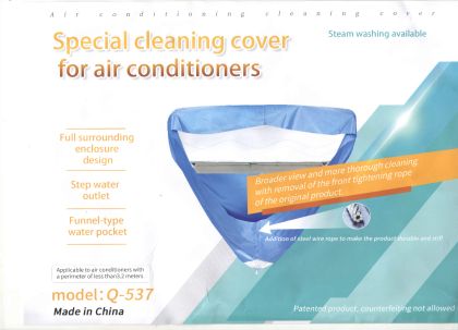 Blue Air Conditioner Waterproof Cleaning Cover Dust Washing Clean Protector Bag for 18000  up to 24000 BTU