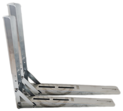 Wall-mounted air conditioner bracket 500×600, 2 mm × 55 mm, foldable, modular, reinforced with a tension brace, stainless steel (INOX)