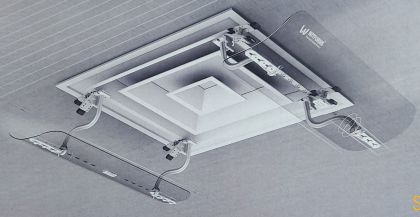 Deflector  for CEILING CASSETTE type air conditioner W - 2 wings