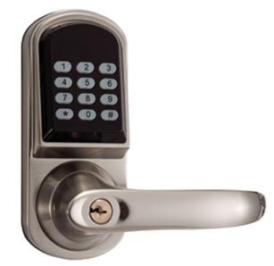 Electronic code locks with deadbolt mortise