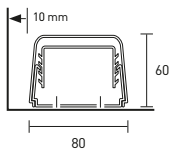 PVC кабелен канал 80x60 - 2m/пръчка