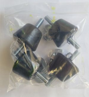 Anti-vibration rubber mounts (truncated cone shape) for outdoor unit of air conditioner, with nut and washer, set - 4 pcs. - 1 set in an envelope