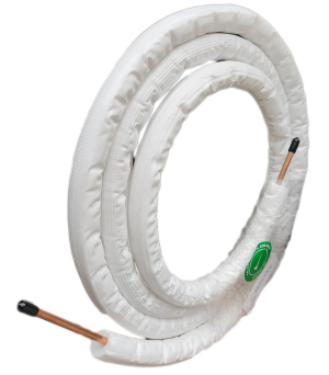 Pre-Insulated copper pipes 3m in a roll ф1/4 for air conditioner installation