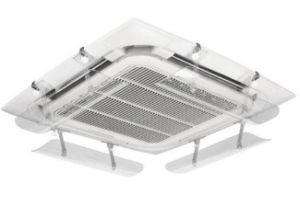 Deflector (transparent wing 4 blades for each direction) for CEILING CASSETTE type air conditioner