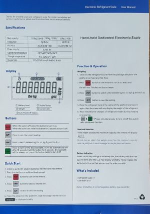 Електронна везна RCS-7040/ES100/RSC-110 100kg