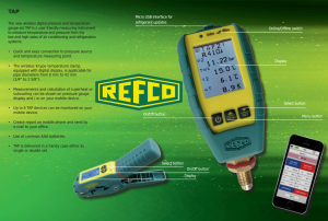 Безжичен цифров манометър термометър комплект TAP-DOUBLE -  двоен в куфар - REFCO 4687789