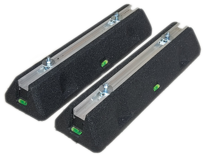 Гумена стойка подова за климатик L=600 mm H =  90 mm + болтове , гайки и прозрачни цилинри с мехурче за нивелиране